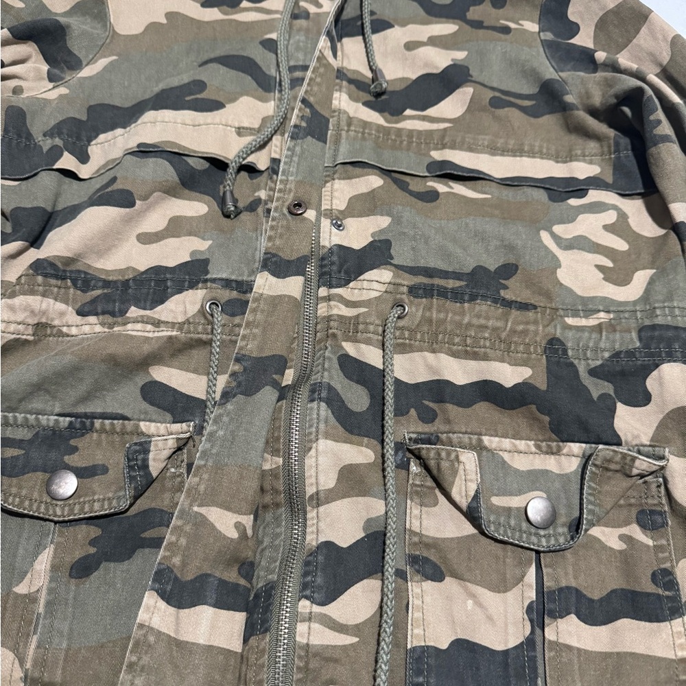 Ci Sono Women's Camouflage Jacket, Full Zip, Drawstring Waist, Medium - Picture 2 of 6